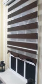 Zebra Stor Perde Koyu Kahve Etek Dilimli ST 034  Kahverengi 200 x 260 - 1