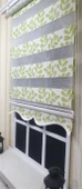 Zebra Stor Perde Yeşil Beyaz Etek Dilimli ST 032  Yeşil 30 x 200 - 1