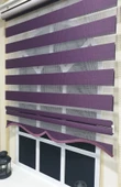 StorBurada Zebra Stor Perde Mor Etek Dilimli  STB 400 V18  Mor 120 x 260 thumbnail 1