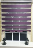 StorBurada Zebra Stor Perde Mor Etek Dilimli  STB 400 V18  Mor 140 x 200 thumbnail 2