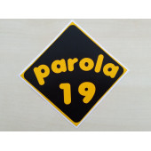 PLAKA 19 STİCKER SİYAH 11x11cm ÇORUM PLAKA STİCKER, PAROLA 19 PLAKA ETİKETİ, 19 PLAKA ÇIKARTMASI - 1