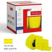 Tanex Fıyat Etiketi Çizgili 12li Floresan Sarı - 1
