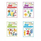 Çıkartmalı Çizgi Çalışmaları (Yazsil Kalemi Hediyeli) 4lü - 1