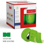 Tanex Fıyat Etiketi Çizgili 12li Floresan Yeşil - 1