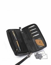 Aka 320-1 Düz Siyah Deri El Çantası - 2