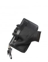 Aka 320-1 Düz Siyah Deri El Çantası - 3