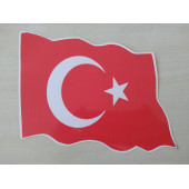 TÜRK BAYRAĞI STİCKER 16,5x12cm AY YILDIZ STİCKER - TÜRK BAYRAĞI ETİKETİ - TÜRK BAYRAĞI ÇIKARTMASI - 1