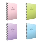 Gıpta Pastoral 96 Yp. A4 Spiralli Pp. Kapak Defter Seti Kareli 4'lü - 1