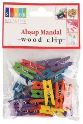 Südor Ahşap Mandal Küçük Renkli Bs99 - 1