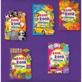Renk Renk Dünyam Boyama Kitabı (5 Kitap) - 1