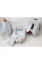 Gri Yıldız Mavi Yıldız 6 Parçadan Oluşan Babynest Set - 1