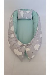Gri Bulut Yeşil Babynest Bebek Yuvası - 4