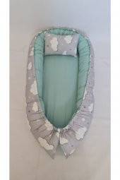 Gri Bulut Yeşil Babynest Bebek Yuvası - 5