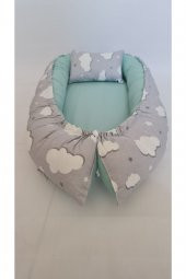 Gri Bulut Yeşil Babynest Bebek Yuvası - 6