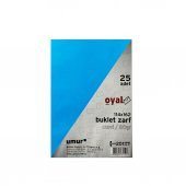 Oyal Buklet Zarf Mavi 80 Gr. Silikonlu 11.4 X 16.2 - 1