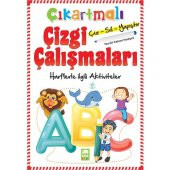 Çıkartmalı Çizgi Çalışmaları Çizsilyapıştır Harflerle İlgili Aktiviteler (Yazsil Kalemi Hediyeli) - 1