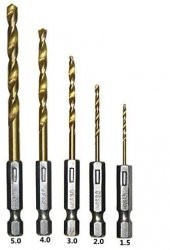 Şarjlı Matkap Ucu Şarjlı Tornavida Ucu 5 Parça Set Vidalama Matkap Uc Seti - 1