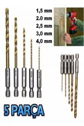 Şarjlı Matkap Ucu Şarjlı Tornavida Ucu 5 Parça Set Vidalama Matkap Uc Seti - 3