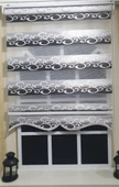 Zebra Stor Perde Kahverengi Beyaz Gümüş Simli Renk Geçişli Etek Dilimli ST 039  Kahverengi 190 x 260 - 3