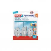 Tesa İz Bırakmadan Sökülebilir Askı - Küçük Oval Krom. Powerstrips® - 1