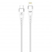 Linktech G821 Supper Silicon Tech 20W PD USB-C Seyahat Şarj Aleti Lightning Kablo Set Beyaz - 5