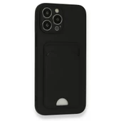 FitCase iPhone 13 Pro Cardy Soft Delikli Kartlık Cepli Silikon Kapak - 7