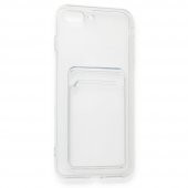 iPhone 7 Plus / 8 Plus Kılıf Cardy Şeffaf Kartlık Cepli Kapak - 2