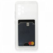 Samsung Galaxy A72 Kılıf Cardy Şeffaf Kartlık Cepli Kapak - 3