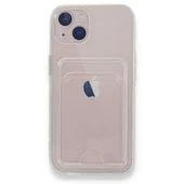 iPhone 13 Kılıf Cardy Şeffaf Kartlık Cepli Kapak - 3