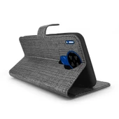 Reeder P13 Blue Max Lite Kılıf FitCase Fabric Kapaklı Cüzdanlı - 7