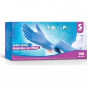 Has-Pet Pudrasız Eldiven Mavi Nitril 100lü S Beden - 2
