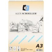 Alex Schoeller Eskiz Blok A3 90 Gr Spiralli Dik 60 Yaprak Alx-822 - 1