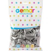 Gemar Metalik Balon Rengi 100lü Paket Gümüş - 2