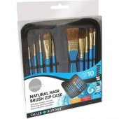 Daler Rowney Simply Natural Hair Sulu Boya Fırça Seti Çantalı 10lu - 1
