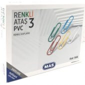 Mas 1666 Renkli Ataş 28mm Pvc Kaplı 8li - 1