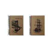 Tokaç 16x23 Kraft Spiralli Defter 80 Yp. Kareli 2'li - 1