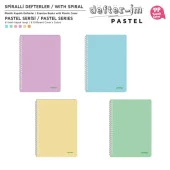 Mopak Pastel Serisi Spiralli Defter PP Kapak 96 Yaprak Çizgili 4'LÜ - 1