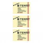 Temat Yapışkanlı Not Kağıdı 50X75Mm Pastel Sarı 3LÜ - 1