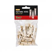 Brons Ahşap Naturel Mandal Küçük Boy 24lü Paket - 1