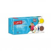Lets 12 Renk Akrilik Boya Şişede 12x25 ml. - 1