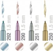 Faber-Castell Pitt Artist Pen Kaligrafi Seti Metalik 4lü thumbnail 2