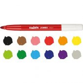 Carioca Jumbo Süper Yıkanabilir Keçeli Boya Kalemi 12li 40569 - 2