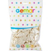 Gemar Metalik Balon 100lü Paket Beyaz - 2