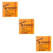 Temat 75 X 75 Mm Fosforlu Turuncu Postit - Yapışkanlı Kağıt 3LÜ - 1