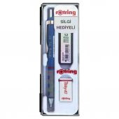 Rotring Tikky Okul Seti 0.7 mm Mavi Versatil Kalem + Silgi + Uç - 1