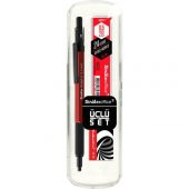 Scrikss Graph-X Metal Versatil Kalem 0.5 Mm Kırmızı 3lü Set - 1