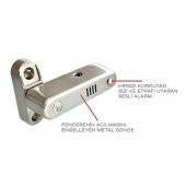 3 Adet Alarmlı Pvc Pencere Güvenlik Kilidi Metal Açık Kahve - 3