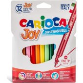 Carioca Joy Keçeli Boya Kalemi Yıkabanilir 12li - 1