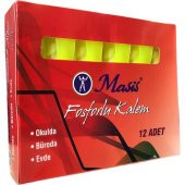Masis Fosforlu Kalem Sarı 12 Adet - 1