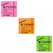 Temat 75 X 75 Mm Postit - Yapışkanlı Kağıt Fosforlu Turuncu - Pembe - Yeşil - 1
